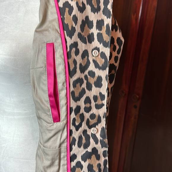 Kate Spade Leopard Belted Trench Coat With Pockets Size Small - Picture 5 of 8